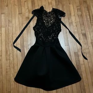 Black lace dress
